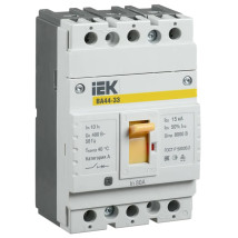Автоматический выключатель трехполюсный IEK ВА44-33 3Р 80А 15кА, переменный, сила тока 80 А