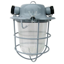 Светильник под лампу Элетех Шахтер 281x211x201 мм, подвесной, цоколь - E27, материал корпуса - алюминий, цвет - серый
