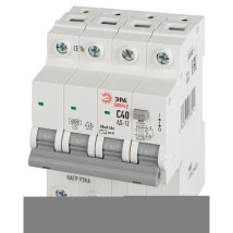 Автоматический выключатель дифференциального тока четырехполюсный ЭРА АД-12 SIMPLE 3P+N 40 A (C) 30 мА (AC), 4,5кА, электронный, ток утечки 30 мА, переменный, сила тока 40 A