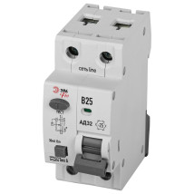 Автоматический выключатель дифференциального тока двухполюсный ЭРА АД-32 1P+N 16 A (B) 30 мА (A), 4,5кА, электронный, ток утечки 30 мА, переменный, сила тока 16 A