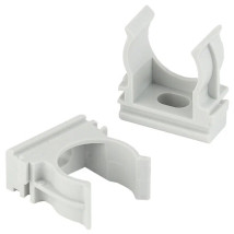 Крепеж-клипса для труб ЭРА CLIP Дн25 материал - пластик, цвет - серый, упак. 10 шт.