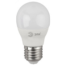 Лампа светодиодная ЭРА RED LINE P45 45 мм мощность - 6 Вт, цоколь - E27, световой поток - 480 лм, цветовая температура - 4000 К, нейтральный белый, форма  - шар