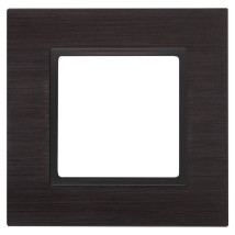 Рамка ЭРА Elegance 14-5201-05 1 пост 92х92х10 мм, корпус - металл, монтаж - универсальный, цвет - черный/антрацит
