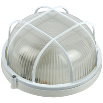 Светильник ЭРА НБП 03-100 Акватермо, для ЖКХ, цоколь E27, под лампу до 100 Вт, с решеткой, круглый, цвет - белый
