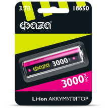 Аккумулятор Li-Ion ФАZА 18650 3.7 В 3000 мА.ч без защиты, блистер 1 шт.