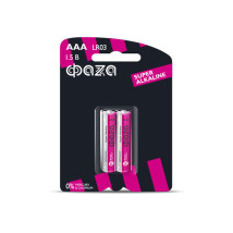 Элемент питания алкалиновый ФАZА AAA/LR03 1.5 В Super Alkaline, блистер 2 шт.