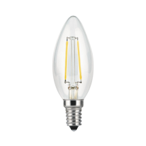 Лампа светодиодная Gauss Black Filament прозрачная, 35 мм, мощность - 11 Вт, цоколь - E14, световой поток - 810 лм, цветовая температура - 2700 K, форма - свеча