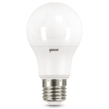 Лампа светодиодная Gauss A60 12-36V 60 мм 13 Вт, 12-36 В, цоколь - E27, световой поток - 1150 Лм, цветовая температура - 4100 К, форма - грушевидная, нейтральный белый свет