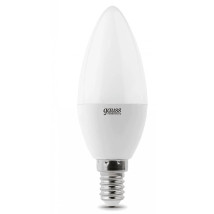 Лампа светодиодная Gauss Elementary свеча E14 37 мм 10 Вт, 220 В, цоколь - E14, световой поток - 710 Лм, цветовая температура - 3000 К, форма - свеча, теплый свет