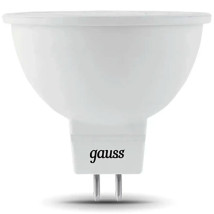 Лампа светодиодная Gauss MR16 GU5.3 50 мм 7 Вт, 220 В, цоколь - GU5.3, световой поток - 630 Лм, цветовая температура - 6500 К, форма - рефлекторная, холодный белый свет