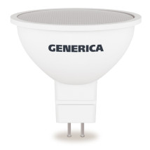 Лампа светодиодная GENERICA LL-MR16 10 Вт, 230 В, цоколь - GU5.3, световой поток - 1000 Лм, цветовая температура - 4000 К, цвет свечения - белый, форма - спот