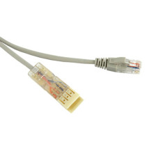 Патч-корд Hyperline 110 тип - RJ-45 24AWG 2 пары, длина кабеля - 2 м, материал оболочки - LSZH, цвет - серый