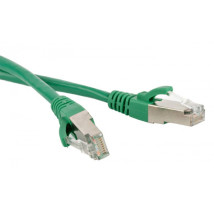 Патч-корд Hyperline F/UTP 26AWG экранированный, длина кабеля - 2 м, категория - 5Е, тип разъема - RJ-45, материал оболочки - LSZH, цвет - зеленый