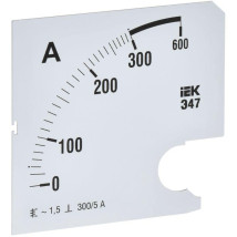 Шкала сменная IEK 300/5А-1.5 для амперметра Э47, размер - 96х96 мм