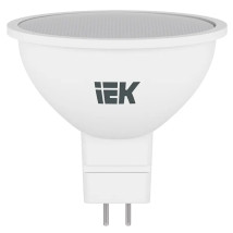 Лампа светодиодная IEK LLE-MR16-GU5 50 мм мощность - 7 Вт, цоколь - GU5.3, световой поток - 630 лм, цветовая температура - 3000 K, теплый белый свет, форма - софит