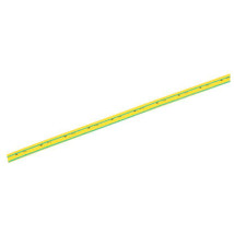 Трубка термоусадочная IEK ТТУ нг-LS Дн20/10 L=1 м тонкостенная, диаметр до усадки 20 мм, диаметр после усадки 10 мм, материал - полиэтилен, коэффициент усадки - 2:1, цвет - желто-зеленый