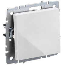 Выключатель одноклавишный IEK Brite ВС10-1-3-БрБ перекрестный скрытой установки, номинальный ток - 10 А, степень защиты IP20, цвет - белый