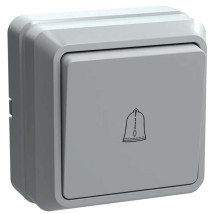 Звонок проводной IEK Октава открытой установки, номинальный ток - 10 А, степень защиты IP20, цвет белый