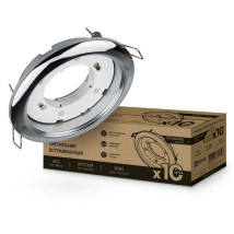 Светильник точечный IN HOME GX53R-standard RC-10PACK, встраиваемый, цоколь - GX53, материал корпуса - металл/пластик, цвет - хром, упаковка - 10 шт
