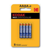 Батарейки KODAK MAX SUPER Alkaline количество - 4, размер - LR61