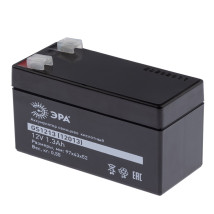 Аккумулятор свинцово-кислотный ЭРА GS 12В, емкость аккумулятора 1,3 Ач