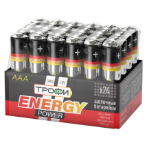 Батарейки ТРОФИ ENERGY POWER Alkaline количество - 24, размер - LR03, емкость - 1.2 Ач