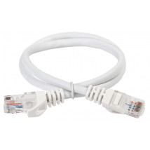 Патч-корд ITK UTP 24AWG длина кабеля - 3 м, категория - 5Е, тип разъема - RJ-45, материал оболочки - ПВХ, цвет - белый