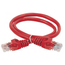 Патч-корд ITK UTP 24AWG длина кабеля - 0.5 м, категория - 5Е, тип разъема - RJ-45, материал оболочки - ПВХ, цвет - красный