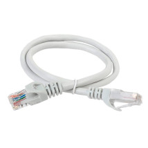 Патч-корд ITK UTP 24AWG длина кабеля - 0.5 м, категория - 5E, тип разъема - RJ-45, материал оболочки - ПВХ, цвет - серый