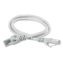 Патч-корд ITK UTP 24AWG длина кабеля - 1 м, категория - 5E, тип разъема - RJ-45, материал оболочки - ПВХ, цвет - серый