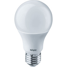 Лампа светодиодная NAVIGATOR NLL-A60/A55 матовая, мощность - 7 Вт, цоколь - E27, световой поток - 525 лм, цветовая температура - 2700 K, форма - грушевидная