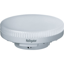 Лампа светодиодная NAVIGATOR NLL-GX53 матовая, мощность - 8 Вт, цоколь - GX53, световой поток - 600 лм, цветовая температура - 2700 K, форма - таблетка