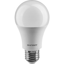 Лампа светодиодная ОНЛАЙТ OLL-A60 матовая, мощность - 20 Вт, цоколь - E27, световой поток - 1800 лм, цветовая температура - 2700 K, форма - грушевидная