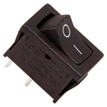 Выключатель клавишный Rexant RWB-201 ″ON-OFF″ Mini, 2 контакта 6А, 250В, IP30, цвет – черный