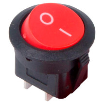 Выключатель клавишный Rexant RWB-213 ″ON-OFF″ круглый, 2 контакта 6А, 250В, IP30, цвет – красный