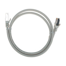 Патч-корд REXANT S/FTP 28AWG длина кабеля - 1 м, категория - 6A (10G), тип разъема - RJ-45, материал оболочки - LSZH, цвет - серый