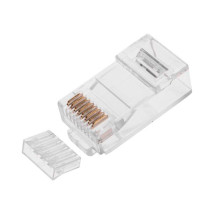 Джек компьютерный REXANT RJ45 (8P8C) неэкранированный, со вставкой под витую пару UTP, категория - 6, корпус - пластик, цвет - прозрачный