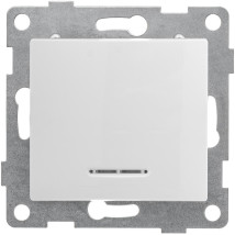 Выключатель одноклавишный GUSI ELECTRIC СП Bravo 10А 250В с индикацией, IP20, механизм, цвет - белый