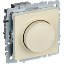Светорегулятор IEK BRITE СС10 поворотно-нажимной для скрытой установки 600Вт, цвет - бежевый