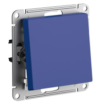 Выключатель одноклавишный Systeme Electric AtlasDesign 10AX, схема 1, механизм, цвет - аквамарин
